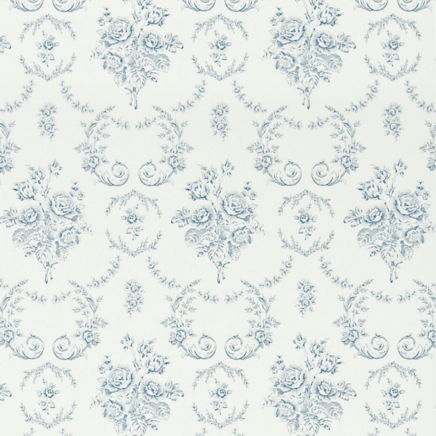 Saratoga Toile - Natural, Ivory & White Wallpaper