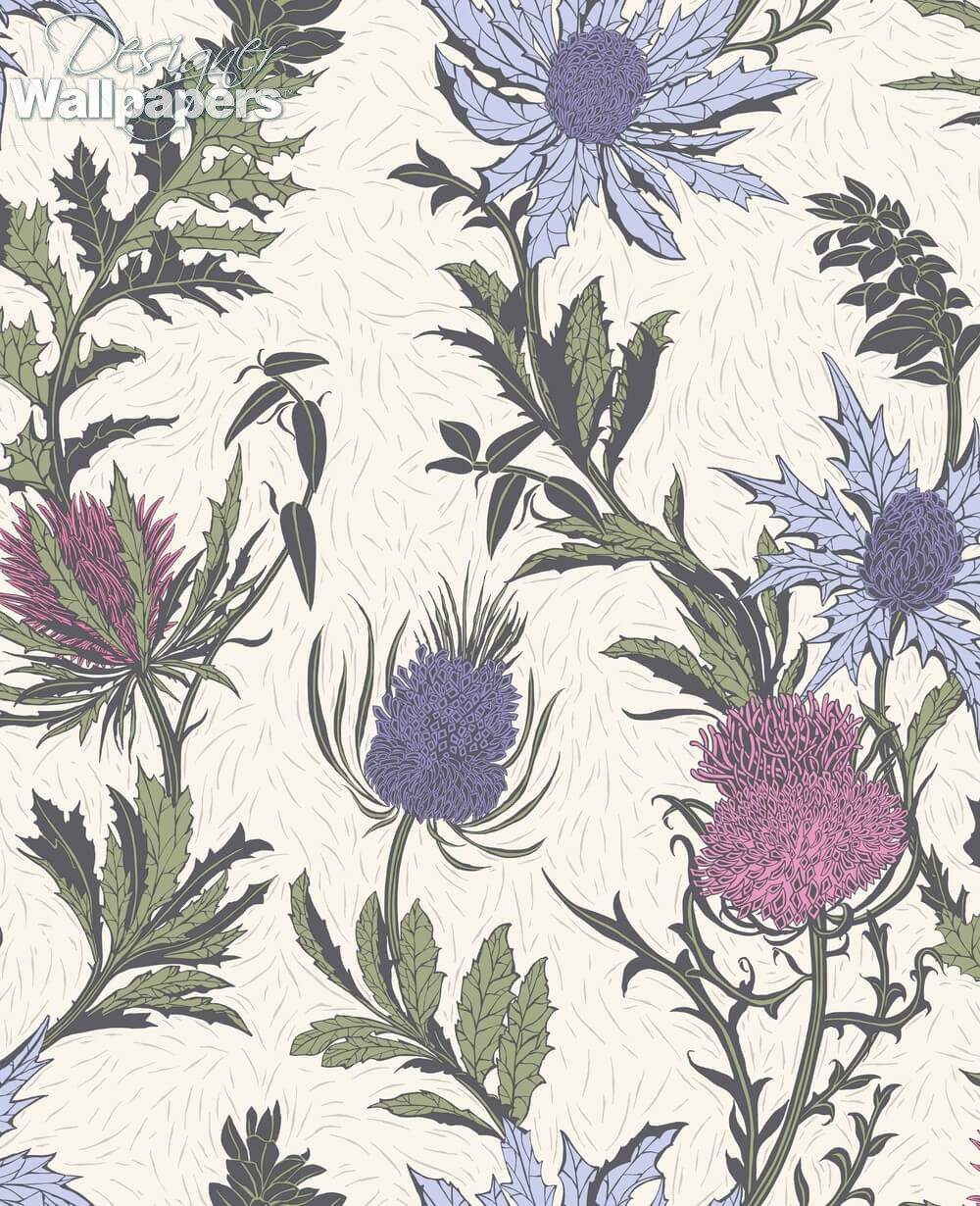 scottish thistle wallpaper