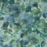 Designers Guild Surimono PDG1062/04 Celadon -Coloured flowers in turquoise, teal, jade on an aqua backg...