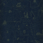  Searsport map - Aqua & Blue Wallpaper PRL5027/04
