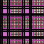 Designers Guild Chennai PDG1143/01 Fuchsia - Check pattern in pink, black, and green.