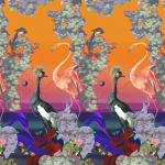 Christian Lacroix Novafrica sunset scene 1 tangerine PCL7049/01 Tangerine 
