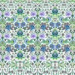 Designers Guild Rose de damas PDG1168/01 A vibrant cobalt backdrop with intricately painted roses and struct...