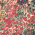 Marimekko KUKKAMERI 25937 Beige, blue, navy, green, fuchsia pink