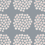 Marimekko PUKETTI JV-25125 Grey, white and red