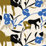 Marimekko LAIDUN JV-25925 Beige, taupe, cobalt blue, olive green, black