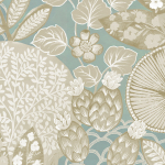 Jannelli & Volpi LITHOPS  JV-7243 Taupe brown on soft aqua / blue background