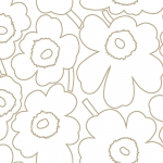Marimekko PIIRTO UNIKKO - Brown & Beige Wallpaper
