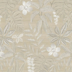 Jannelli & Volpi JARDIN TROPICAL JV-6807 Warm greige with white / silver iridescent threads