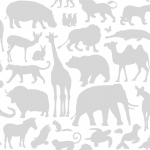 Today Interiors ANIMAL PARADE 72050 Neutral greige silhouettes form a calm and cosy animal parade, blen...