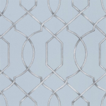 Designers Guild Rabeschi  PDG1027/02 Delft- silver grey on a delft blue background
