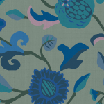 Armani Casa BAYADÈRE 9704 Vibrant shades of blue and teal mingle with dusty dark green and so...