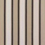 Osborne & Little CHANTILLY STRIPE F6561-02 Black, cream and beige vertical striped fabric arrangement