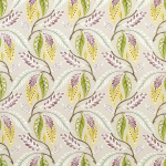 Nina Campbell FONTIBRE NCF4195-05 Bright yellow, apple green and purple on cream background