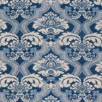 Nina Campbell MEREDITH NCF4241-01 Navy blue and powder blue with cream accents