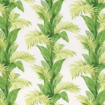 Nina Campbell PALMETTO NCF4246-01 Vibrant grass green and lime yellow on a white background