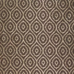 Nina Campbell GIOCONDA NCF4252-02 Rich chocolate brown background with cream geometric pattern accents