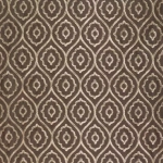 Nina Campbell GIOCONDA NCF4252-02 Rich chocolate brown background with cream geometric pattern accents