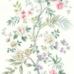 Today Interiors CHAEHWA BRANCH  CH30401 White, green, grey, taupe, brown, purple, pink