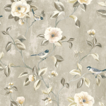 Today Interiors ARANG FLORA TRAIL  CH30807 Taupe, beige, off-white, brown, soft peach