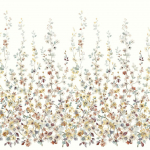 Today Interiors Sakura Bloom Mural CH32107M Cream, yellow, taupe, rust, mauve, green, brown, slate blue