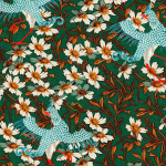 Mind The Gap CHINOISE WP20582 Green, Blue, Red, Turquoise, Ivory, Brown, Burnt Orange