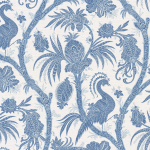 Today Interiors ST PAUL CL30512 Light blue and white on a soft beige grasscloth background.


