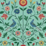 Today Interiors Carl Robinson 19 CL30701-CL30704 CL30704 Colors include crimson, goldenrod, indigo, and lime green, set agai...