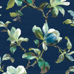 Today Interiors SHERBOURN CL31402 Emerald green, olive green, and ivory on a vibrant jade green backg...