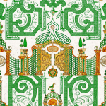 Mind The Gap EMPEROR’S LABYRINTH WP20584 White, Green, Orange, Ochre, Brown