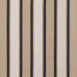 Osborne & Little Chantilly Stripe Fabric F6561-02 Ivory / Black