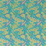 Osborne & Little Patara Fabric F6740-02 Jade/Peacock/Lime