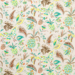 Osborne & Little Habanera Fabric F6794-01 Ivory/Stone/Neon Yellow/Jade