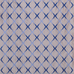 Osborne & Little Jali Trellis Fabric F6942-04 Silver/Blue
