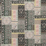 Osborne & Little Folklore Fabric F7121-02 Black/Neutral/Mint