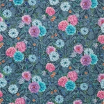 Osborne & Little Duchess Garden Fabric F7124-01 Ink/Magenta