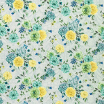 Osborne & Little Duchess Garden Fabric F7124-04 Aqua/Turquoise