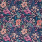 Osborne & Little Valldemossa F7240-04 Midnight/Coral/Jade