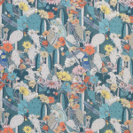 Osborne & Little Cactus Garden Fabrics F7247-01 Peacock/Coral/Lemon