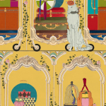 Mind The Gap FANCY TRIP WP20776 The lemon colour-way showcases a bright lemon yellow background pai...