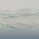 Armani Casa BASHO 9900 Pale blue grey, misty aqua on silk metallic base.