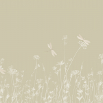 Armani Casa DICKINSON 9910 Champagne beige with pale cream botanical motifs. 100% silk.