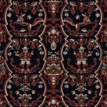 Mind The Gap FLORICSOME WP30152 Indigo, red and beige
