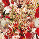 Jean Paul Gaultier CELEBRATION 3330-01 Vibrant multicoloured florals in coral, pink, cream, red, and green.