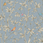 Jannelli & Volpi BAMBOU JV-7254 Sky blue, charcoal, purple, red, teal, orange, brown, and grey on p...