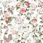 Jannelli & Volpi LAC DE VÉNUS JV-7230 Pink, grey, green, soft brown, taupe on white background