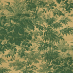 Jannelli & Volpi TOILE Silk JV7261 Green on luminous gold background