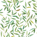 Jannelli & Volpi OLIVERAIE JV-7255 Tonal greens over a warm off-white ground