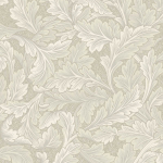 KT Exclusive William Morris LEAF  KT30207  A soft beige background with white, taupe and grey foliage.