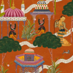 Mind The Gap MAGHREB WP20761 Vibrant orange hues paired with intricate designs, adding warmth an...